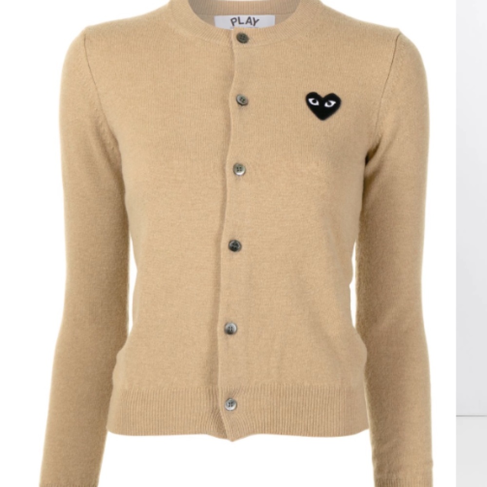 Comme Des Garçons Play embroidered-heart button-up cardigan